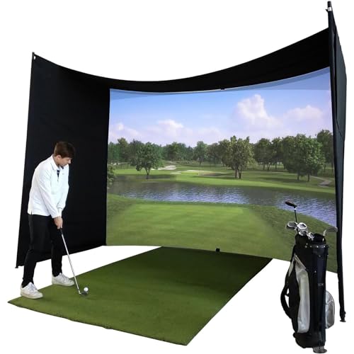 Golf-Impact-Screen-Projektionswand, HD-Golfball-Simulator-Impact-Screen für den Innenbereich, verdicktes kugelsicheres Anti-Impact-Projektionstuch-Zieltuch, für das Golftraining im Innen- und Außenb