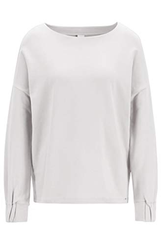 BOSS Damen Teleisure T-Shirt, Weiß (White 100), Large (Herstellergröße: L)