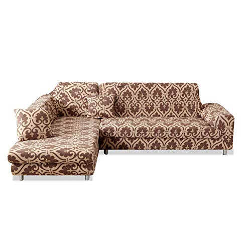 PETCUTE Sofaüberwurf für L-Form Sofa Sofabezüge Ecksofabezug 1 2 3 4-Sitzer Sofabezüge L-Form Stretch sofahusse