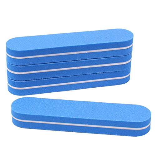 RHAIYAN 200 stücke Blue Sponge Nagel-Dateien 9 * 2cm Mini Nagel-Pufferblockpufferung 100/180 Professionelles Limette A Plaining Polierdatei Werkzeuge Set Specific