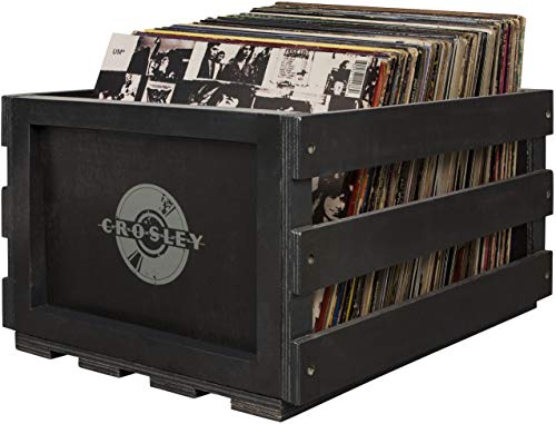 Crosley AC1004A-NA Aufbewahrungsbox für bis zu 75 Alben schwarz
