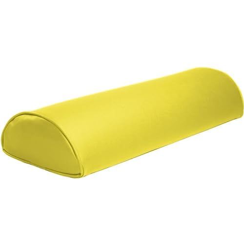 ATC Handels GmbH Halbrolle mit Kunstlederbezug und Ether-Schaum Füllung Länge: 50 cm - für den Hausgebrauch oder Massage (gelb, 50x15x7,5 cm)