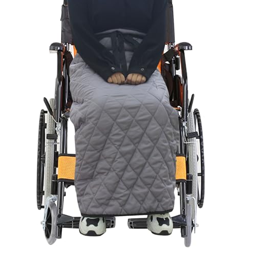 ZCYX Decke für Rollstuhl, Winter Winddichte Rollstuhl Decke Kniedecke für Erwachsen, Verdickter Plüsch Kniedecke Beindecke Erwachsene Decke für Rollstuhlfahrer (Grau)