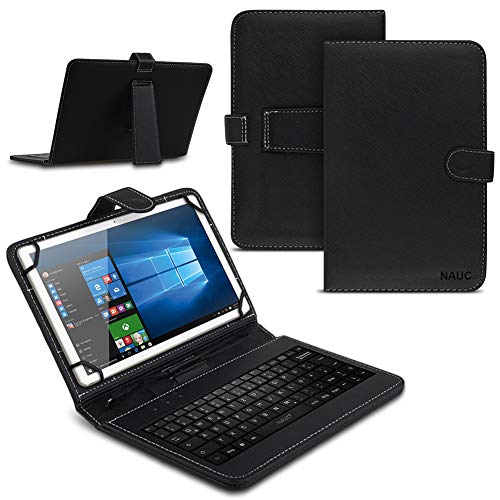 Tablet Hülle für Lenovo Tab E10 Tasche Tastatur Keyboard QWERTZ Schutzhülle Cover Standfunktion USB Schutz Case