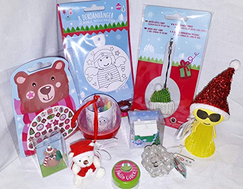 110697 Kinder Mitgebsel Set X-Mas 10er Überraschungs Set zum Befüllen für Adventskalender oder kleine Geschenke