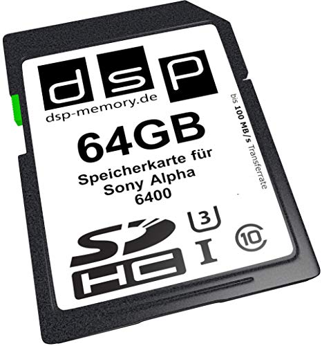64GB Ultra Highspeed Speicherkarte für Sony Alpha 6400 Digitalkamera