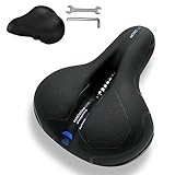 Cloud Comfort Pro 2.0 Bicycle Saddle, Women's Comfortable Soft, Cloud Comfort Pro Saddle Men, Bicycle Seat with Red Warning Stripes