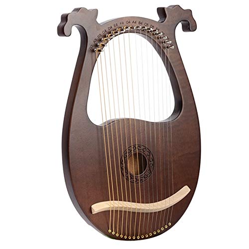 YUMIN Lyre Harp, 16 Saiten Mahagoni Body String Instrument Body Instrument mit StimmschlüSsel und Ersatzsaiten