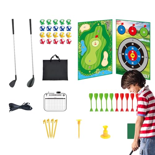 Povanjer Golfspielzeug-Set, Kinder-Golfschläger-Set,Golf-Putting-Spiel - Sport-Outdoor-Spielzeug, lustiges Golfspiel, Sport-Golfspielzeug, Golfball-Spielset für Jungen und Mädchen im Alter von 3–8