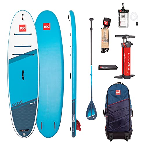 Red Paddle Co 30,6 cm (10 '6 Zoll) Ride Hybrid Tough Paket Paddle Board, blau, 10'6"