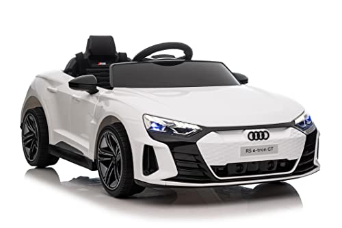 Macchina Elettrica per Bambini Audi RS E-tron (Bianco) di Babycar - Audi elettrica per Bambini Con licenza ufficiale 12 Volt Con Telecomando 2.4 GHz Porte Apribili Con MP3