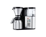 Melitta AromaElegance Therm DeLuxe - Filterkaffeemaschine - Timer Funktion - Tropfstopp - 10 Tassen - Schwarz/Edelstahl (1012-06)