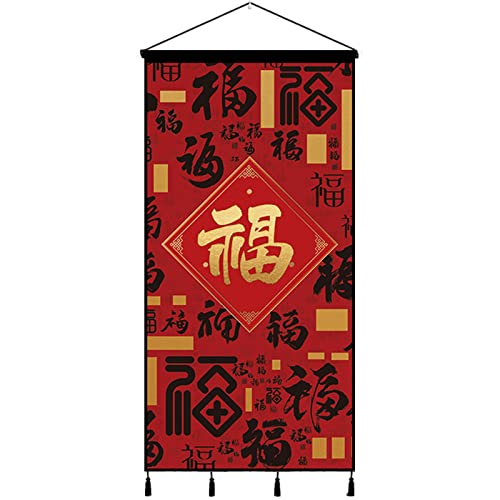 Rollbilder, Feng Shui tibetisches Thangka, asiatische, mit Seide bemalte Rollbilder, Wandbehang, Dekor, Poster, Wanddekorationen for Wohnzimmer (Color : D)