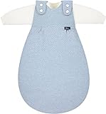 Alvi Baby-Mäxchen Schlafsack 3tlg. Special Fabric Quilt Aqua 50/56