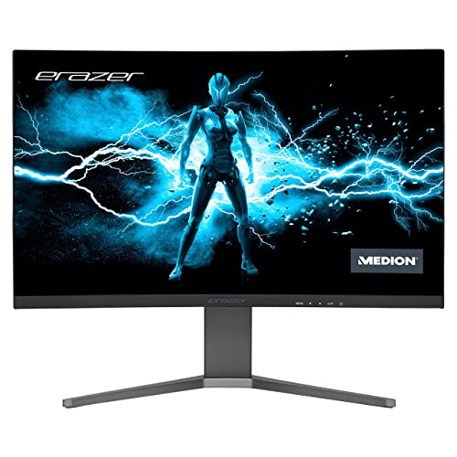 MEDION ERAZER Spectator X10 68,6 cm (27 Zoll) QHD Widescreen Curved Gaming Monitor (165Hz, 1440p, Adaptive Sync, 16:9, 1ms, HDMI, Display Port)