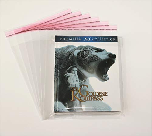 500 St. Blu-ray Mediabook Deluxe Schutzhüllen glasklar Bookshell 40 mµ mit Klappe und Verschluss