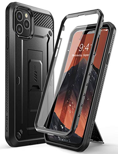 SUPCASE iPhone 11 Pro Hülle 360 Grad Handyhülle Outdoor Case Bumper Schutzhülle Full Cover [Unicorn Beetle Pro] mit Integriertem Displayschutz und Gürtelclip 5.8 Zoll 2019 Ausgabe (Schwarz)