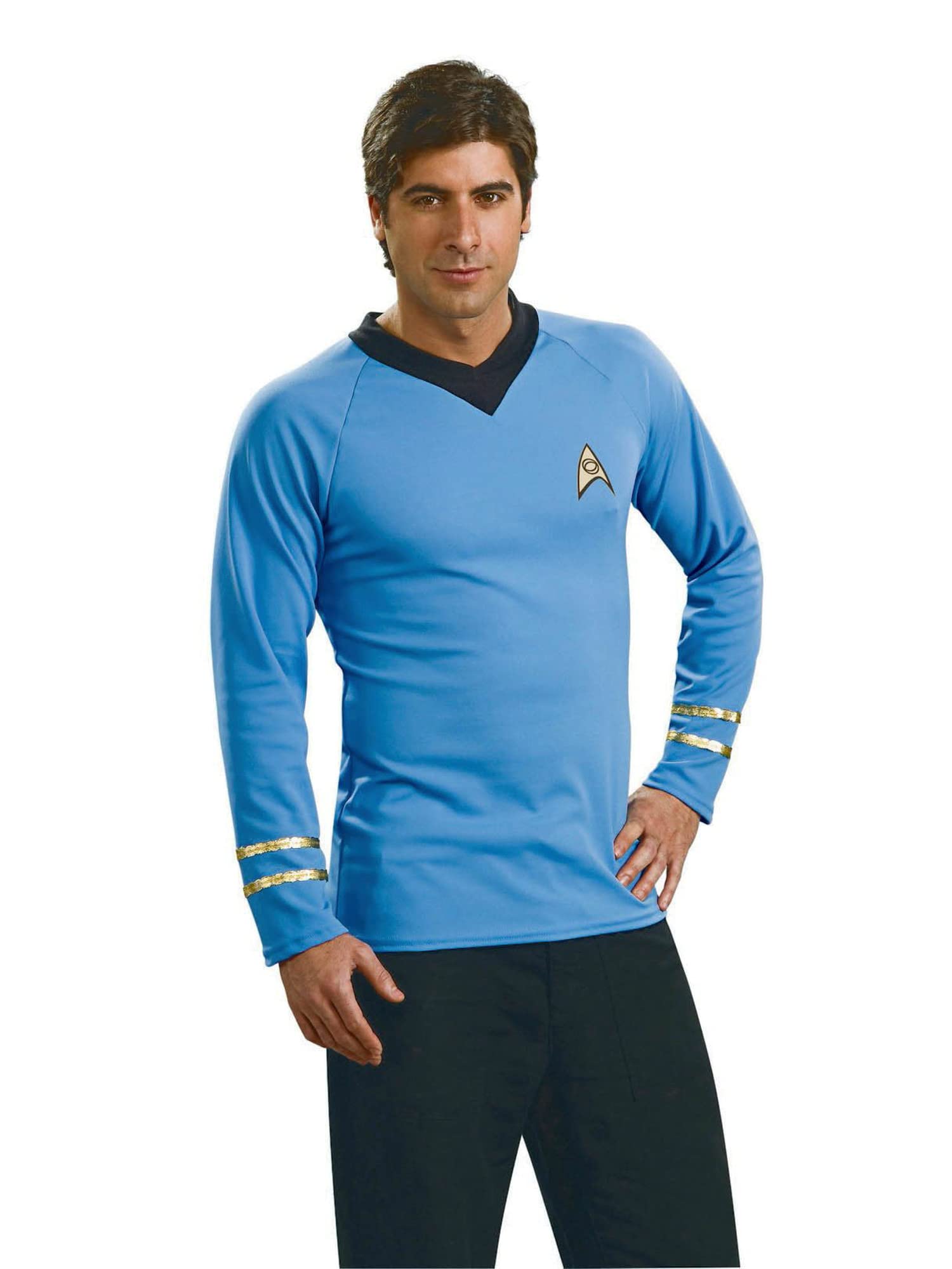 Rubies Herren Classic Star Trek Deluxe Spock Erwachsenenkostüm-Hemd Kostüm-Oberteil, Blau, XL