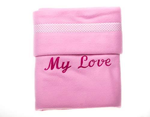 MICHI SC04 Dog Blanket My Love Pink Haustier-Decke