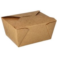 PAPSTAR 50 Lunchboxen, Pappe Pure 2000 ml 6,5 cm x 14 cm x 19,7 cm braun, Sie erhalten 50 Stück