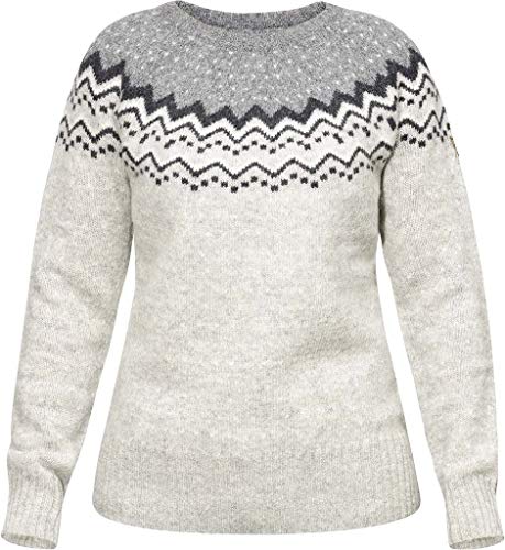 FJÄLLRÄVEN Damen Övik Knit Sweatshirt, Grün (Glacier Green 646), Large (Herstellergröße: L)