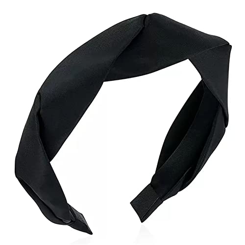 Stirnbänder für Frauen Zopf Haarband Waschen Gesicht Haarband Kopfschmuck Haarreifen (Farbe: Noir, Größe: 12 cm)