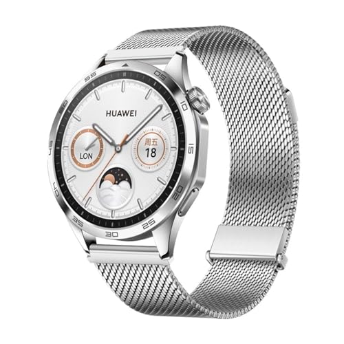 Passend for Huawei GT4 und Xiaomi S3 Uhrenarmband (Color : Silver1, Size : 22mm)