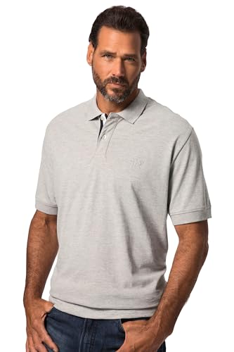 Große Größen Polo-Shirt, Herren, grau, Größe: 4XL, Baumwolle, JP1880