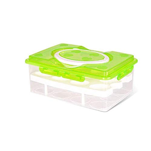 AADEE Eierbox, 24 Fächer, tragbar, transparent, mit Deckel, für Kühlschrank und Küchenschrank, 3 Farben erhältlich