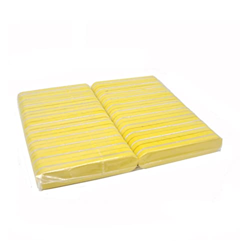 RHAIYAN Versandende Mischung der Nagel-Datei-100pcs/lot bunte Minischwamm-Nagel-Puffer-Datei-Kunst-polierender reibender Nagel for Shinning-Werkzeug der Maniküre Specific (Color : Yellow)