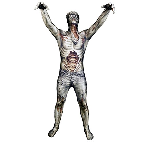 Morphsuits Zombie Kostüm für Erwachsene, Monster Verkleidung, Halloween und Karneval - L (163cm-175cm)