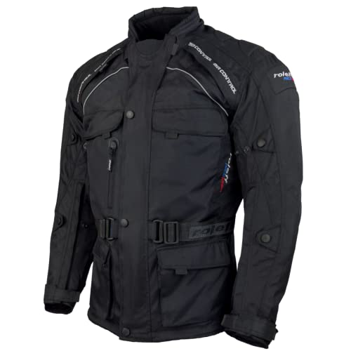 Motorradjacke Herren mit CE Protektoren Regenmembrane Thermofutter Textil Motorrad Jacke