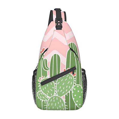 Schulterrucksack mit Kaktus-Design, leicht, faltbar, Umhängetasche, wasserabweisend, für den täglichen Gebrauch, Schwarz , Einheitsgröße