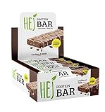 HEJ Protein Bar - Protein Riegel ohne Zuckerzusatz - Eiweißriegel - Fitness Riegel Protein - Geschmack Cookies & Milk - 12er Pack (12 x 60g)