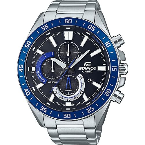 Edifice Herren-Armbanduhr Chronograph Dunkelblau Casio Blau