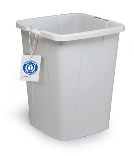 Durable Mülleimer Durabin Eco 90 Liter, Blauer Engel zertifiziert, mit Tragegriffen, grau, 6 Stück, 1800505050