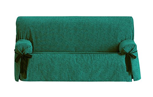 Eysa Dream nicht elastisch mit krawatten sofa überwurf 3 sitzer, Chenille, Blau (03-türkis),70 x 110 x 230 cm, 1 Einheit