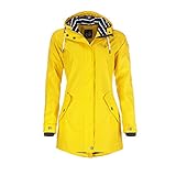 Dry Fashion Damen-Regenmantel Kiel Farbe gelb, Größe 42