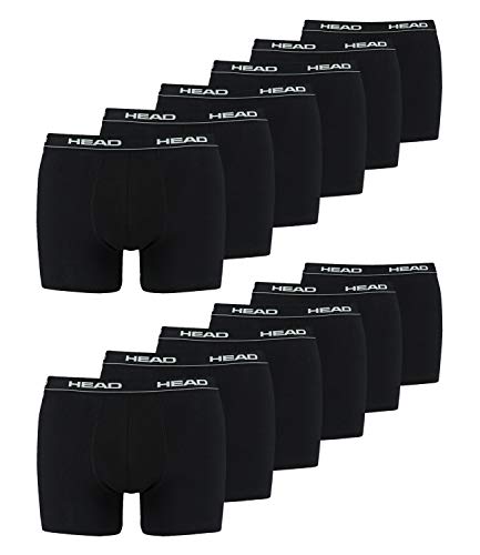 HEAD Herren Boxershorts Cotton Stretch 891003001 4er Pack, Farbe:Schwarz, Wäschegröße:M, Menge:4er Pack (2X 2er Pack), Artikel:-200 Black
