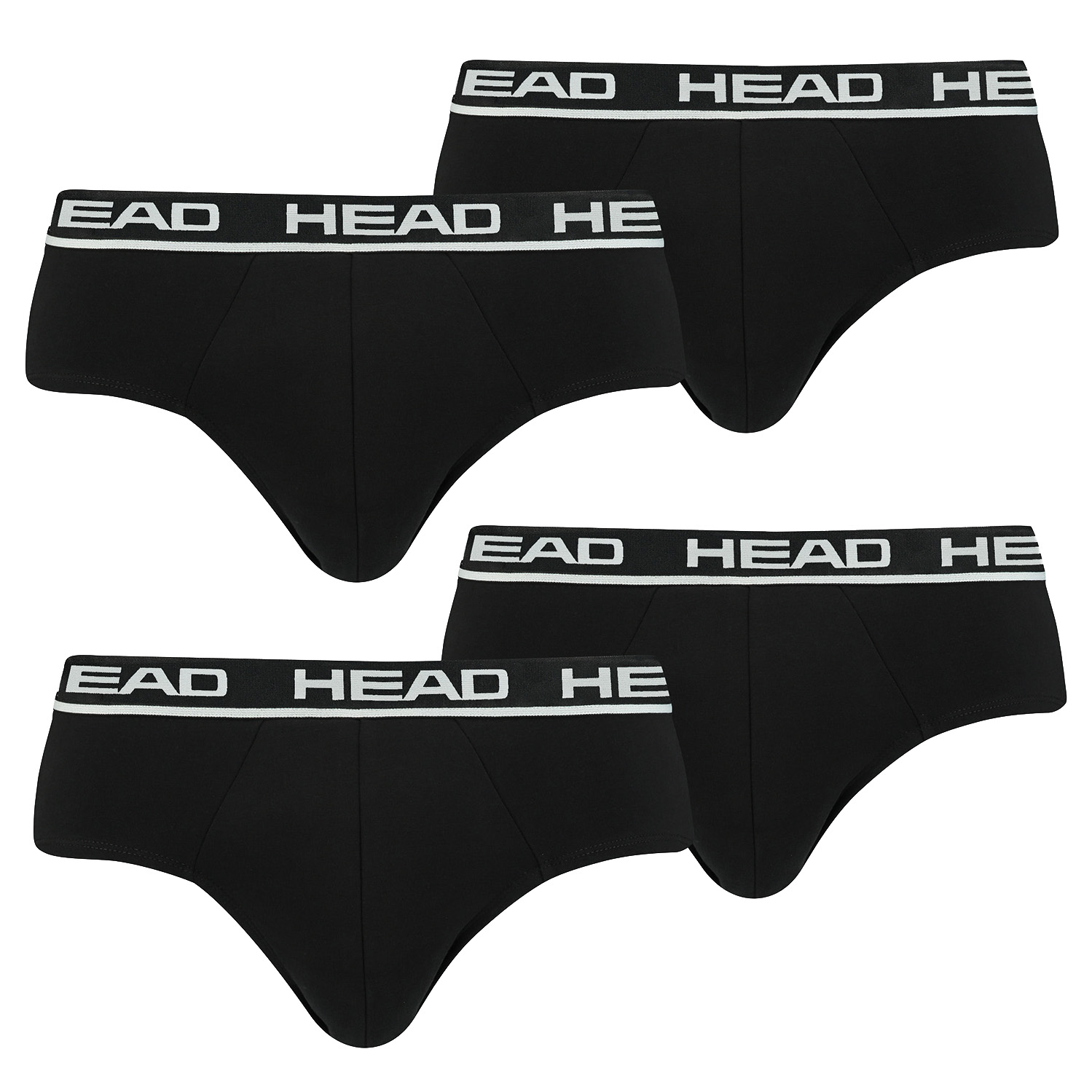 HEAD Herren Basic Brief Pant Slip Unterwäsche Unterhose 6 er Pack , Farbe:002 - Black, Bekleidungsgröße:XL
