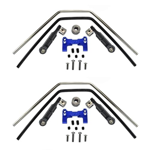 Stabilisator-Set aus Metall vorne und hinten, for 1/8 for Traxxas for Sledge RC-Auto-Upgrade-Teile, Ersatzteile, Zubehör (Color : Blue)