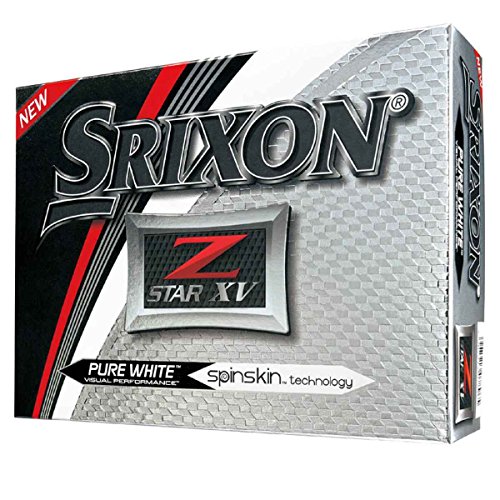 12 Srixon z-star XV 2017 Golf Balls (One Dozen), Pure White,