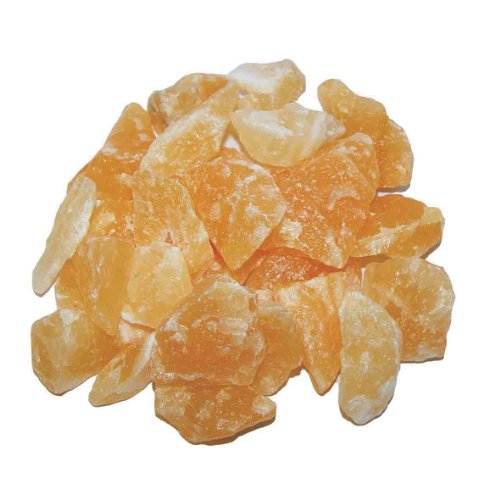 1 kg Orangen Calcit Rohsteine Rohstücke aus Mexiko schöne orange Farbe Stücke ca. 3 - 5 cm je Stein.(3486)