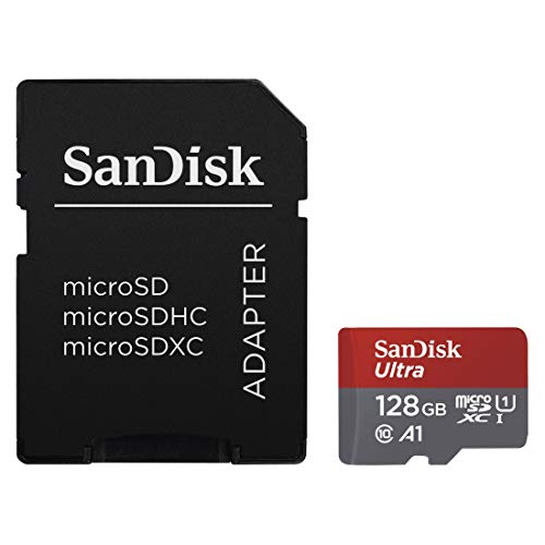 SanDisk Ultra 128GB Imaging microSDXC Speicherkarte + SD-Adapter bis zu 100 MB/Sek, Class 10, U1, A1