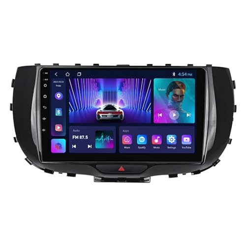 Android 12 Autoradio Für KIA Soul 2019-2020 9 Zoll HD Touchscreen Autoradio GPS Navigation Bluetooth Mirror Link + Rückfahrkamera + Lenkradsteuerung RDS/SWC/HiFi/WiFi/DSP/DAB (Size : M400S - 8 Core 4