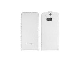 Nevox RELINO - Flip-Hülle für Mobiltelefon - PU-Kunstleder - Grau, weiß - für HTC One (M8)