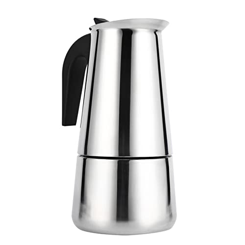 Espressomaschine aus Edelstahl, Schnellkaffeemaschine mit elektrischem Moka-Topf, 100 ml / 200 ml / 300 ml / 450 ml(450 ml)