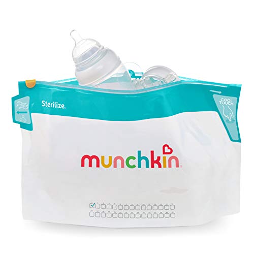 Munchkin® Sterilize™ Mikrowellen-Sterilisatorbeutel, beseitigt bis zu 99,9 % der gängigen Bakterien, 30 Anwendungen pro Beutel, 6 Stück