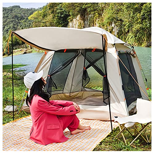 Zelt für Camping, 4-Mann-sicher, wasserdicht, einfache Zelte zum Aufbau hochwertiger, robuster Pop-up-Zelte für Wander- und Rucksackreisen
