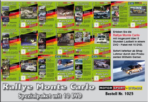 10 x DVD Rallye Monte Carlo Best.Nr.1025 mit Walter Röhrl